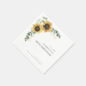 Serviette En Papier Tournesol floral 50e Anniversaire Papier (Coin)