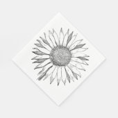 Serviette En Papier Tournesol illustré (Coin)