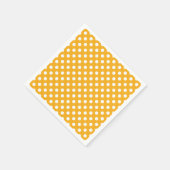 Serviette En Papier Tournesol jaune et blanc brillant Pois (Coin)
