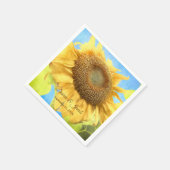 Serviette En Papier Tournesol Jaune Pays Russe Mariage Aquarelle (Coin)
