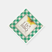 Serviette En Papier Tournesol Jaune Rustique Je fais BBQ (Coin)