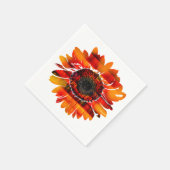 Serviette En Papier Tournesol Joliment Vibrant (Coin)