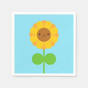 Serviette En Papier Tournesol Kawaii