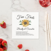 Serviette En Papier Tournesol moderne Chic Typographie Mariage Fun Fac (En situation)
