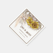 Serviette En Papier Tournesol Moutarde Rustique (Coin)