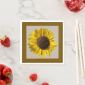 Serviette En Papier Tournesol Napkin papier (En situation)