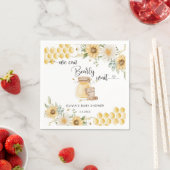 Serviette En Papier Tournesol on peut attendre baby shower (En situation)
