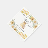 Serviette En Papier Tournesol on peut attendre baby shower (Coin)