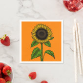 Serviette En Papier Tournesol orange (En situation)