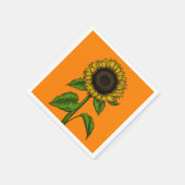 Serviette En Papier Tournesol orange (Coin)