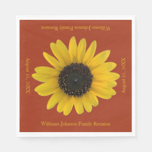 Serviette En Papier Tournesol Personnalisé Red Event