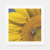 Serviette En Papier Tournesol Photo Bee Botanique d'été (Devant)