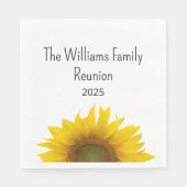 Serviette En Papier Tournesol Photo Summer Family Réunion Barbecue (Devant)