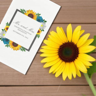 Serviette En Papier Tournesol Rose Daisy Fleurs de Mariage