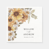 Serviette en papier Tournesol Rustique (Devant)
