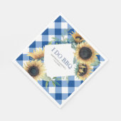 Serviette En Papier Tournesol rustique et En vichy bleu I Do BBQ (Coin)