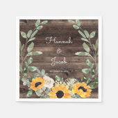 Serviette En Papier Tournesol rustique Eucalyptus Wood (Devant)