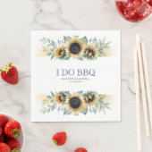 Serviette En Papier Tournesol rustique Je fais BBQ (En situation)