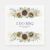 Serviette En Papier Tournesol rustique Je fais BBQ (Devant)