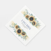 Serviette En Papier Tournesol rustique Je fais BBQ (Coin)