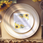 Serviette En Papier tournesol rustique, mariage de automne de campagne