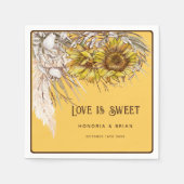 Serviette En Papier Tournesol rustique moutarde 2 (Devant)