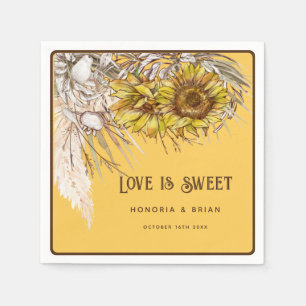 Serviette En Papier Tournesol rustique moutarde 2