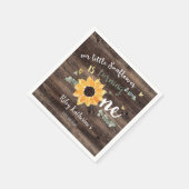 Serviette En Papier Tournesol Rustique Premier anniversaire de fête Na (Coin)