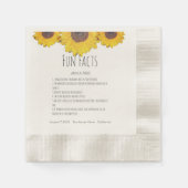 Serviette En Papier Tournesol trio - Fun Facts Napkins (Devant)