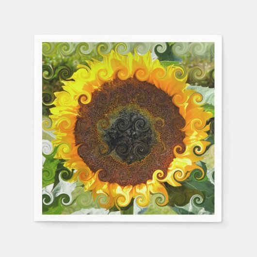 SERVIETTE EN PAPIER TOURNESOLS (Devant)