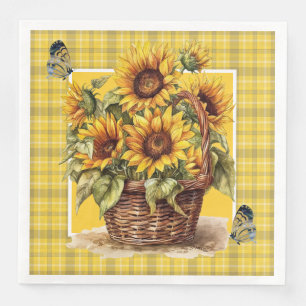 Serviette En Papier Tournesols de campagne
