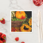 Serviette En Papier Tournesols de récolte d'automne (En situation)