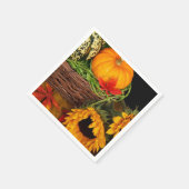 Serviette En Papier Tournesols de récolte d'automne (Coin)
