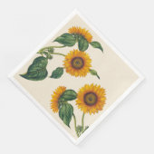 Serviette En Papier Tournesols Dîner Taille Papier Naples (Coin)