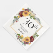 Serviette En Papier Tournesols du 30e anniversaire (Coin)