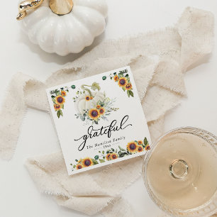 Serviette En Papier Tournesols reconnaissants Citrouille Verdure Actio