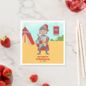 Serviette En Papier Tournoi médiéval des chevaliers fête d'anniversair (En situation)