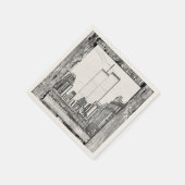 Serviette En Papier Tours jumelles (Coin)