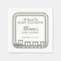 Tous à bord du Baby shower bébé Express Train Boy