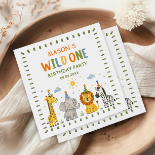 Serviette En Papier Tous les fêtards de Safari