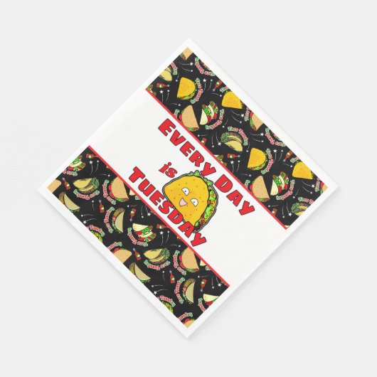 Serviette En Papier Tous les jours est mardi Taco (Coin)