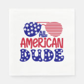 Serviette En Papier Tous les mecs américains (Devant)