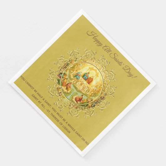 SERVIETTE EN PAPIER TOUS LES SAINTS JOUR FÊTE FÊTE FÊTE FÊTE (Coin)
