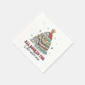 Serviette En Papier Tous Réservés Pour Noël | Lecture Festive (Coin)
