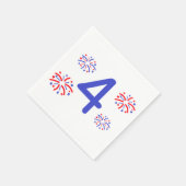 Serviette En Papier Tout âge Feu d'artifice Anniversaire (Coin)