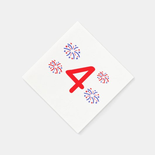 Serviette En Papier Tout âge Feu d'artifice Anniversaire (Coin)