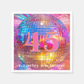 Serviette En Papier Tout âge Parties scintillant rose Personnalisé Dis (Devant)