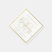 SERVIETTE EN PAPIER TOUT ÂGE SIMPLE ÉLÉGANTE TYPOGRAPHIE OR ANNIVERSAI (Coin)