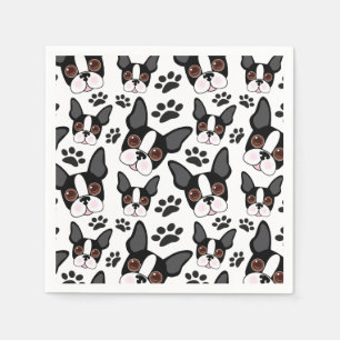 Serviette En Papier Tout American Boston Terrier Pet Puppy Dog