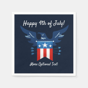 Serviette En Papier Tout American Eagle & Flag Patriotic